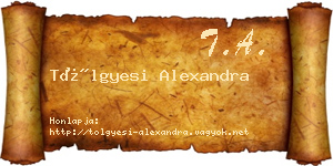 Tölgyesi Alexandra névjegykártya