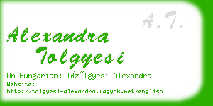 alexandra tolgyesi business card